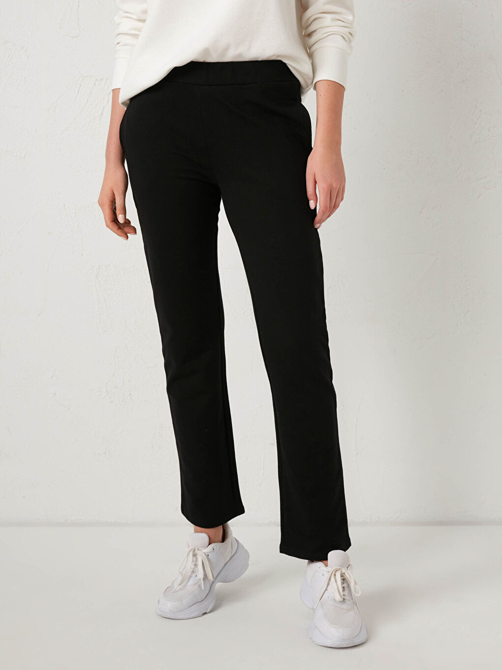 Elastic Waist Cotton Sweatpants-2