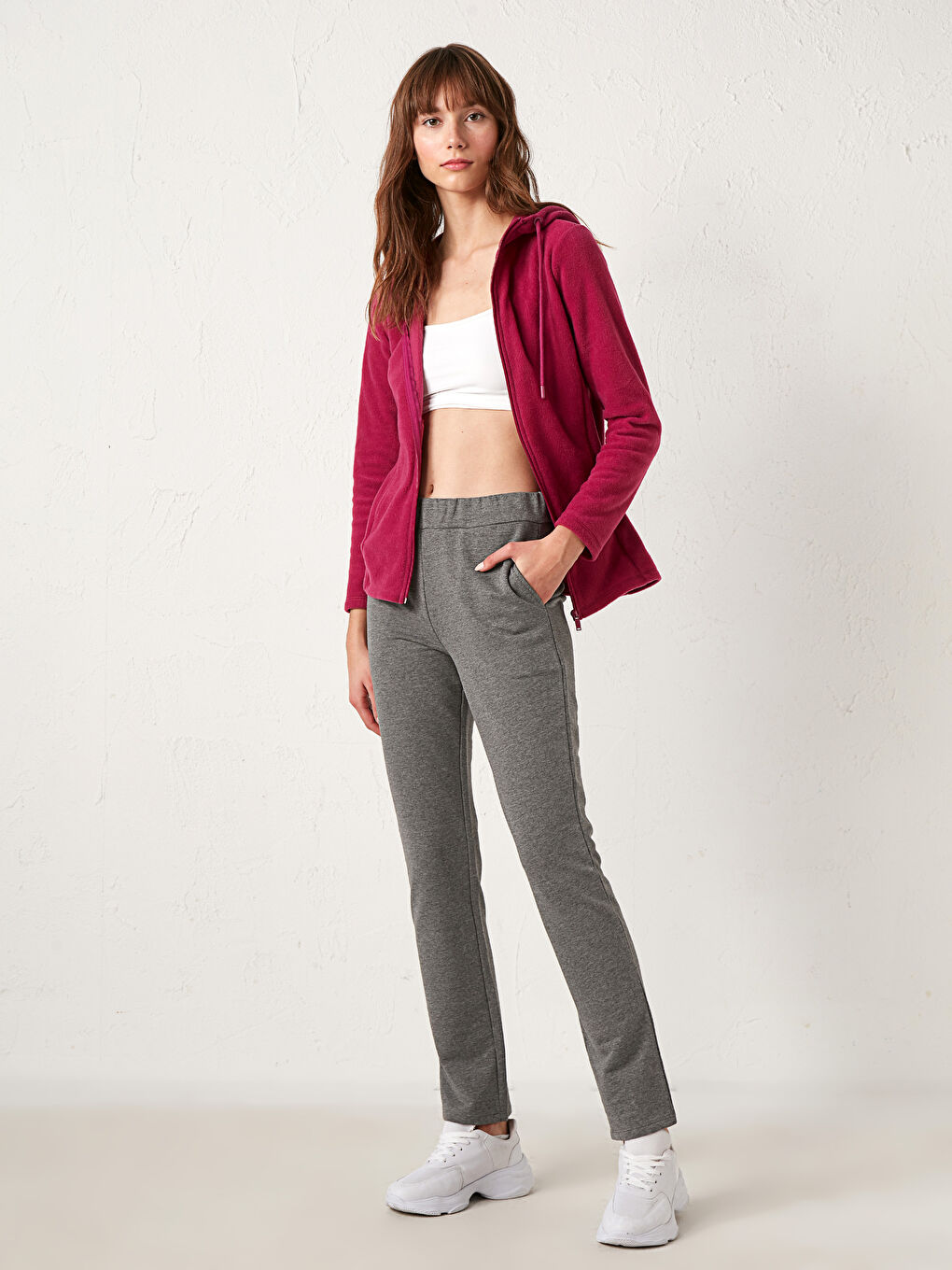 Хлопковые спортивные штаны с эластичной талией-1