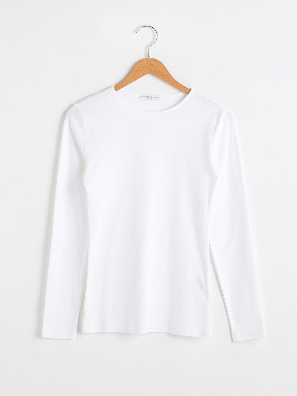 Crew Neck Long Sleeve T-Shirt-5