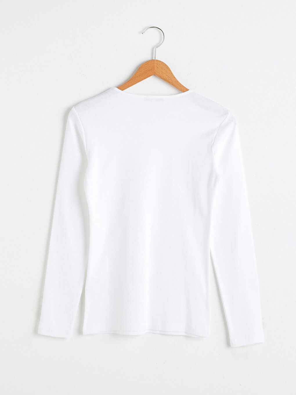 Crew Neck Long Sleeve T-Shirt-6