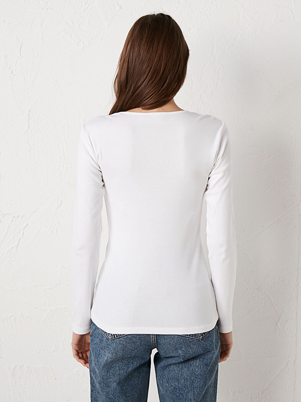 Crew Neck Long Sleeve T-Shirt-4