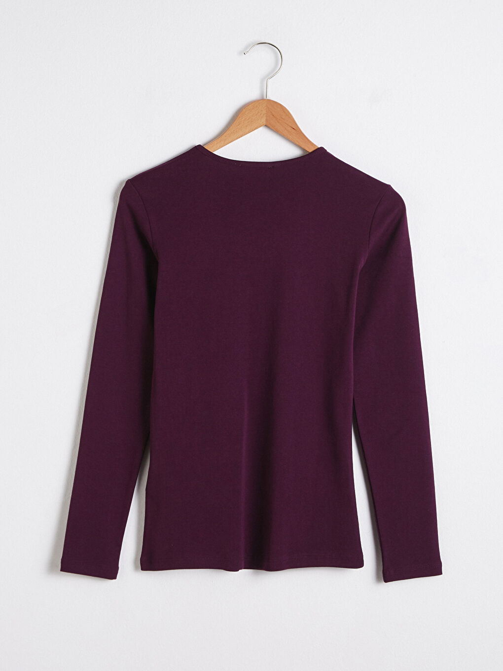 Crew Neck Long Sleeve T-Shirt-6