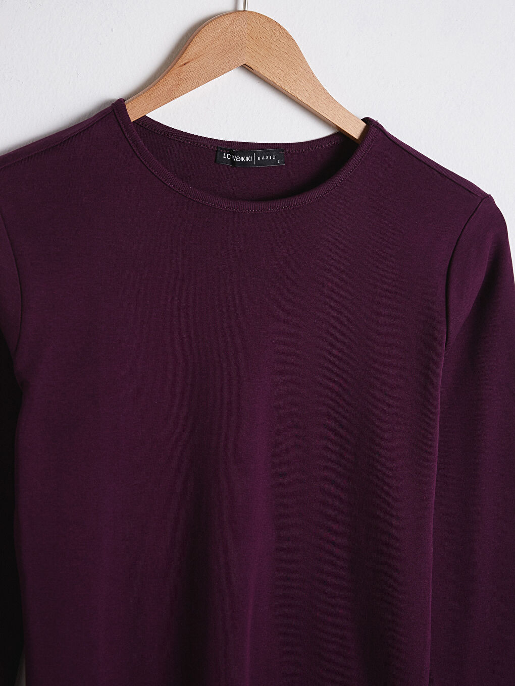 Crew Neck Long Sleeve T-Shirt-7