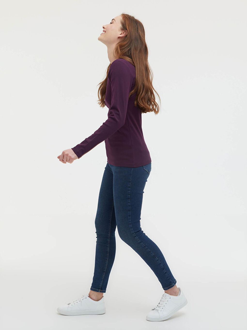 Crew Neck Long Sleeve T-Shirt-2