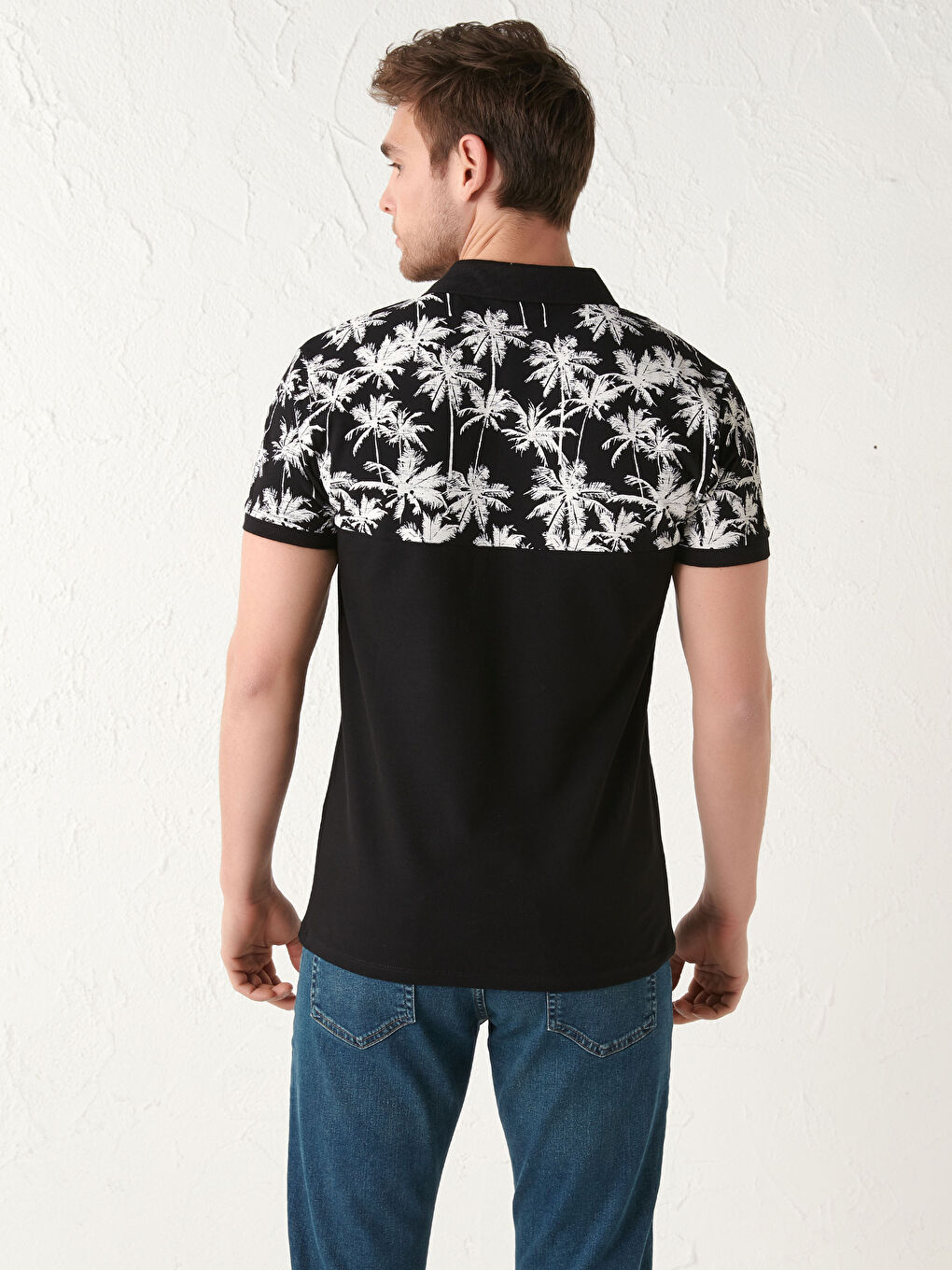 XSIDE Polo Neck Short Sleeve Patterned Pique Men's T-Shirt -S18298Z8-CVL
