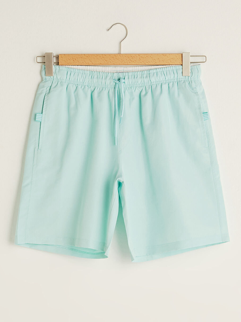 Turkuaz Diz Hizası Boy Basic Erkek Deniz Şortu-4