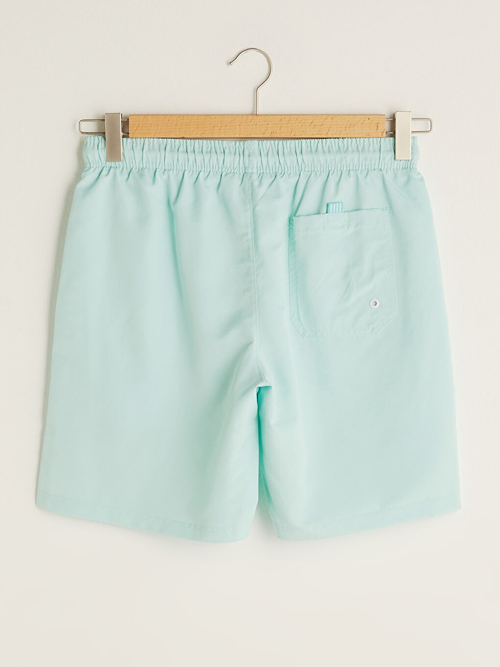 Turkuaz Diz Hizası Boy Basic Erkek Deniz Şortu-5