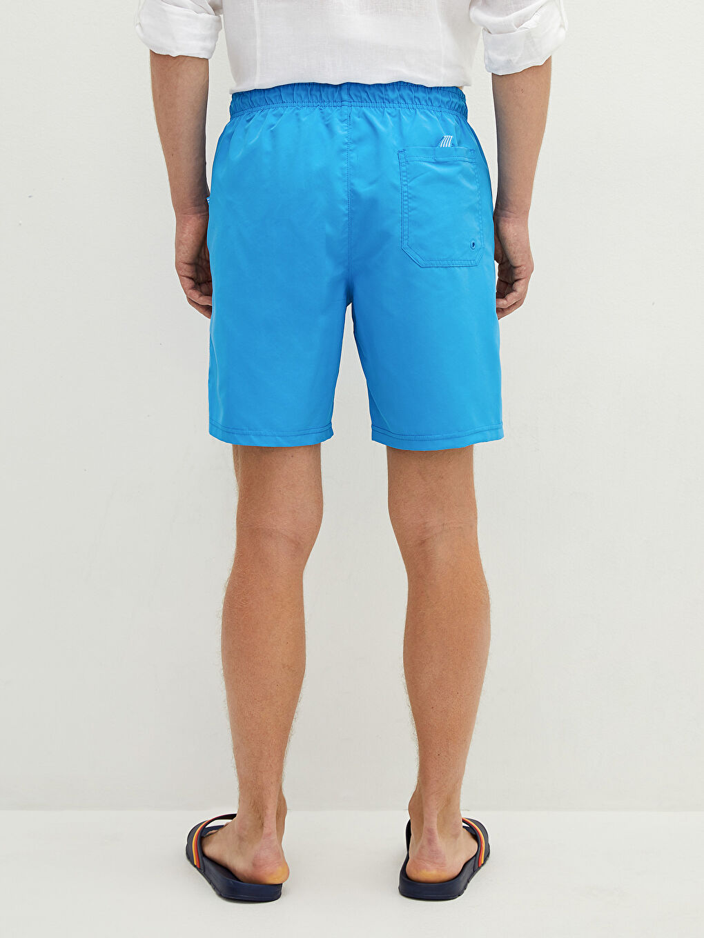 Knee Length Basic Men's Swimming Shorts-4