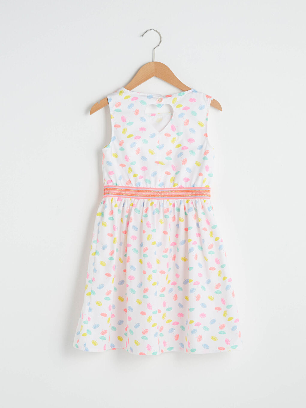 Сукня з круглим вирізом горловини, візерункова, поплін, для дівчаток-3
