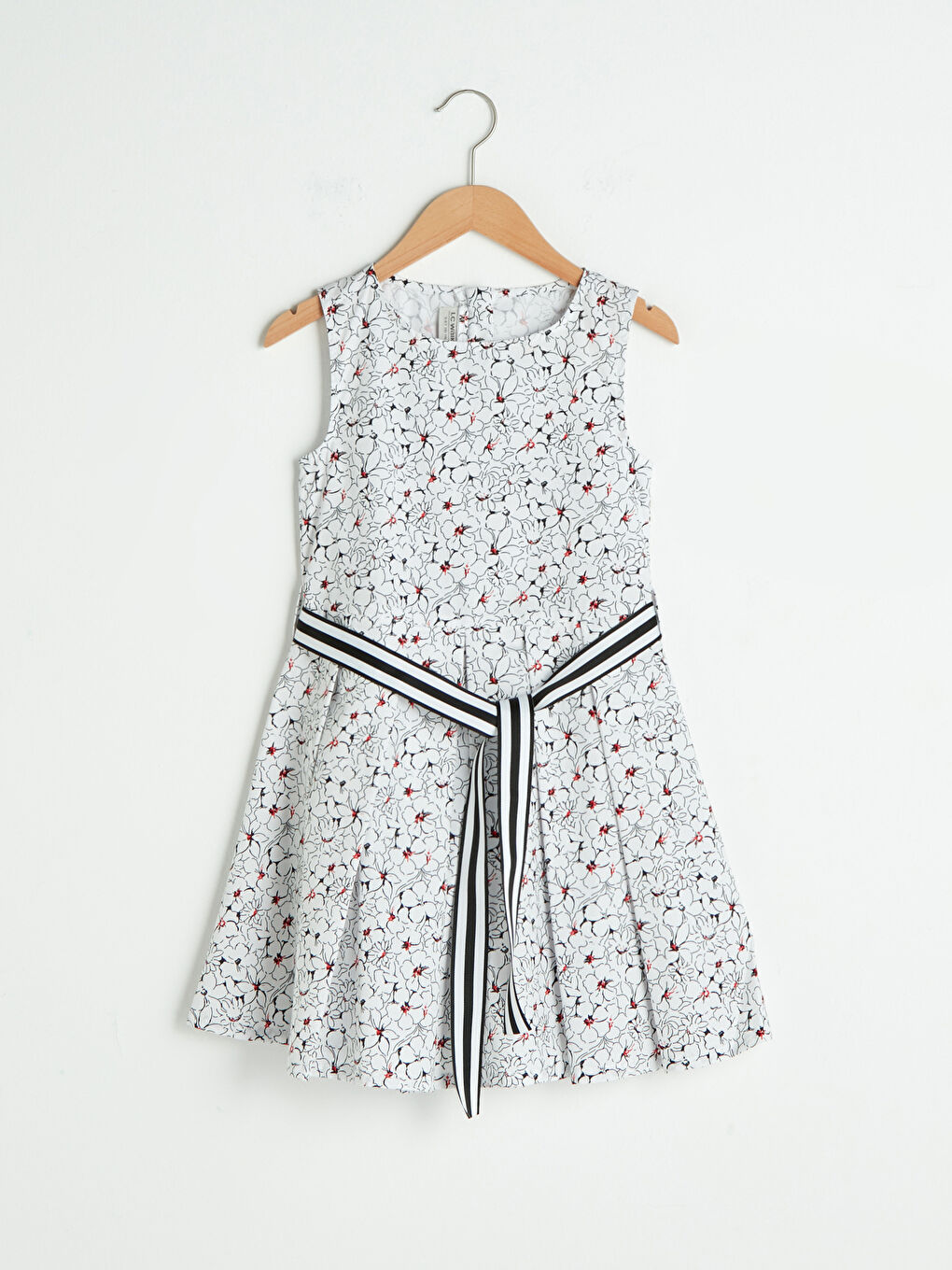 Сукня з круглим вирізом горловини, візерункова, поплін, для дівчаток