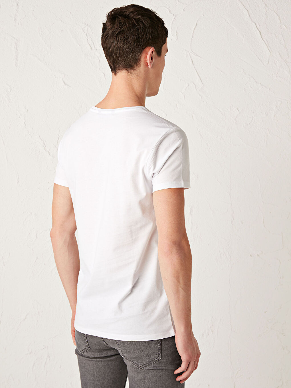 Crew Neck Printed Combed Cotton T-Shirt-4