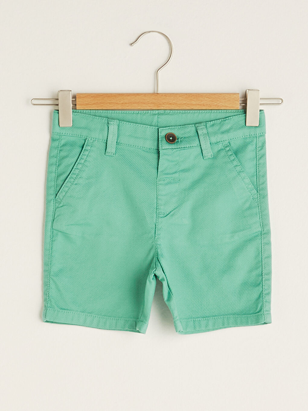 Yeşil Basic Pamuklu Erkek Bebek Şort
