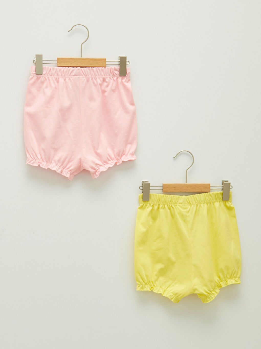 Sarı Beli Lastikli Basic Kız Bebek Pijama Alt 2'li-1