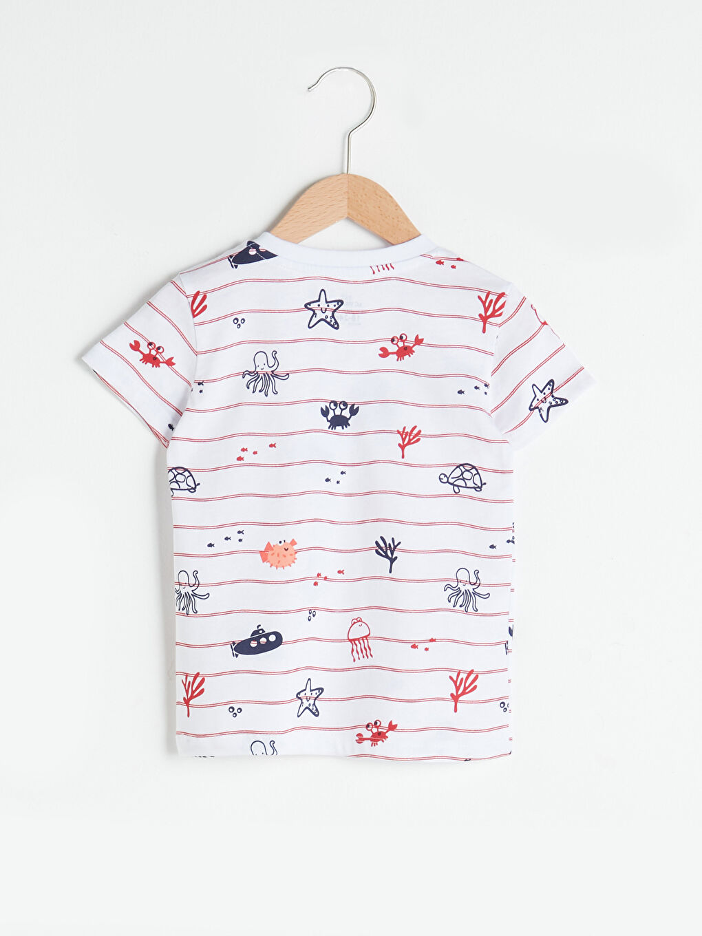 T-shirt Bébé Garçon en Coton Imprimé à Manches Courtes et Col Rond.-1