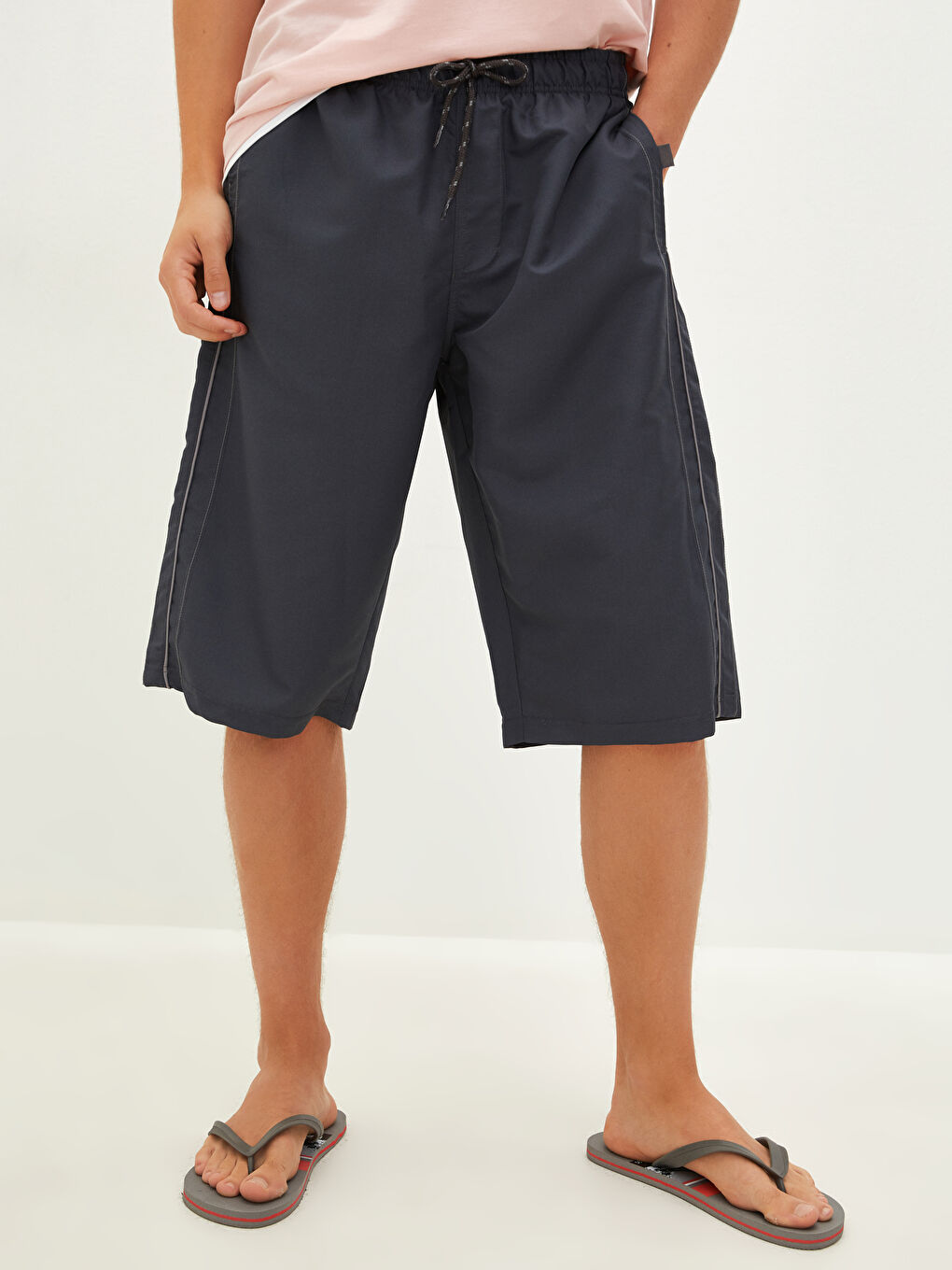 LCW SWIMWEAR Basic Below Knee Length Men's Swim Shorts -S18533Z8-HKG