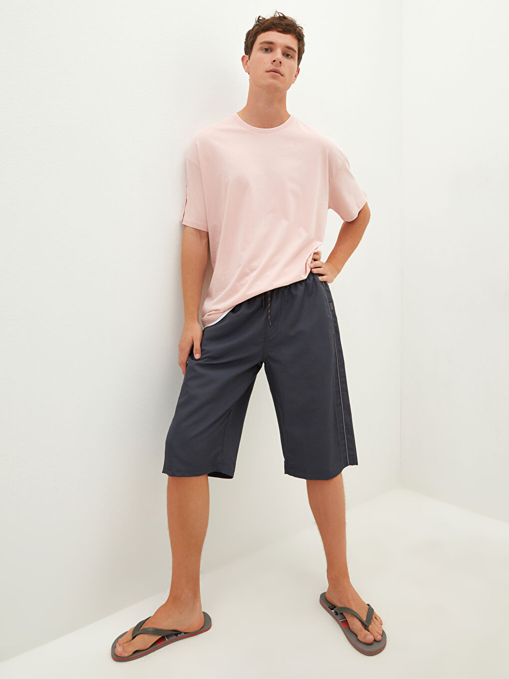 LCW SWIMWEAR Basic Below Knee Length Men's Swim Shorts -S18533Z8-HKG