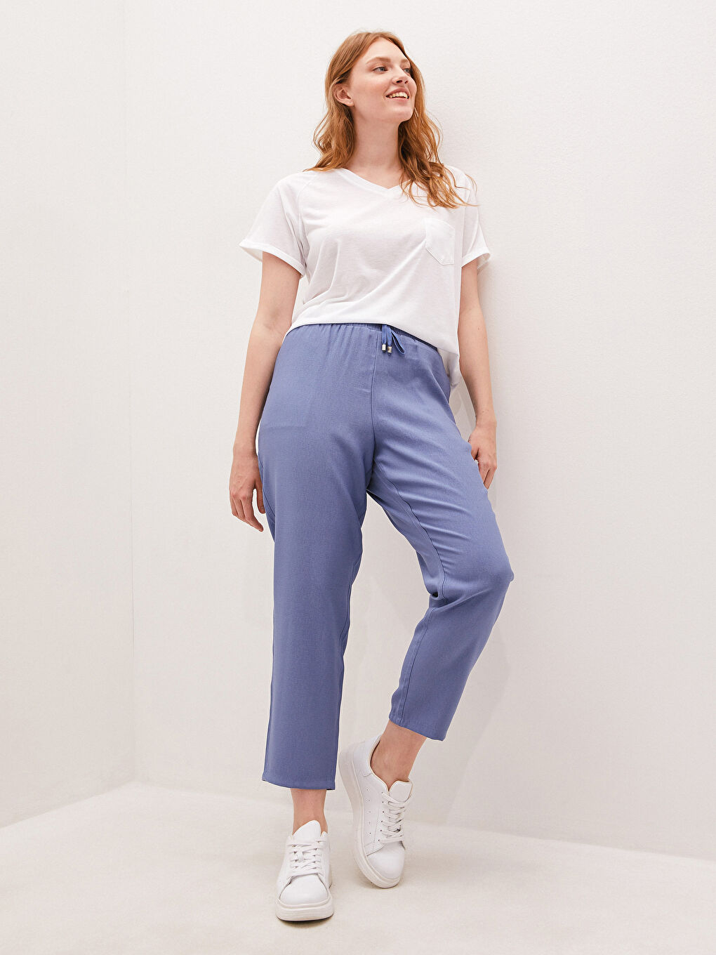 LCWAIKIKI Basic Pantalone za Žene sa Elastičnim Strukem i Džepovima -S18558Z8-H7T