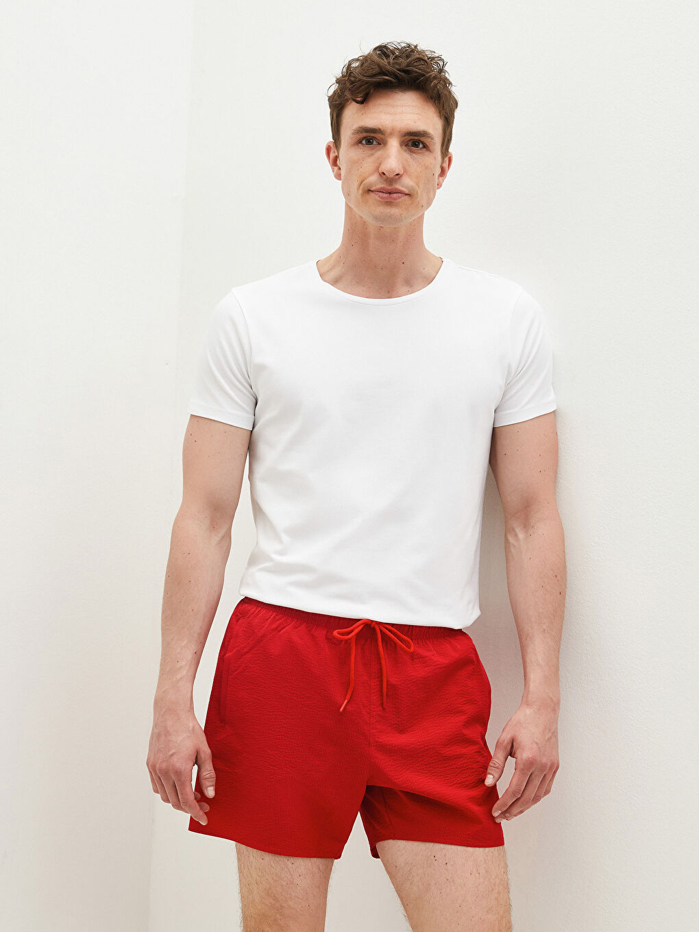 Short Length Basic Men's Swimming Shorts-1