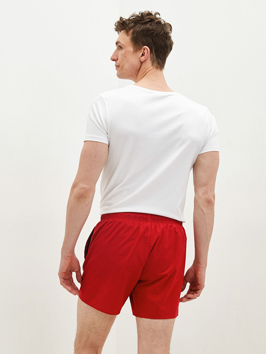 Short Length Basic Men's Swimming Shorts-3