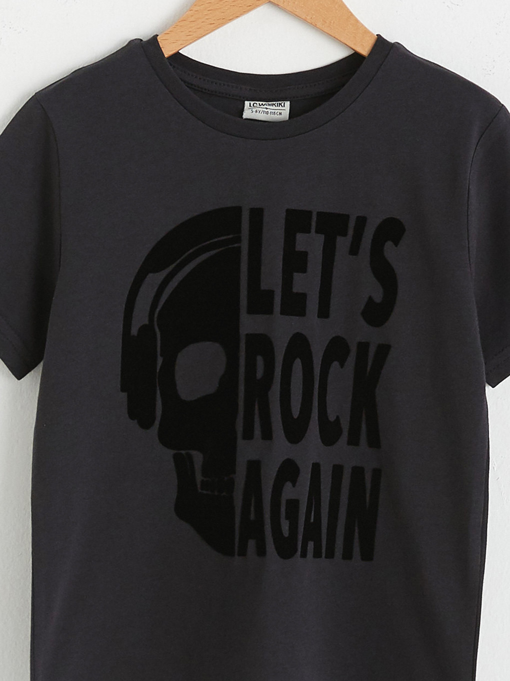 Antrasit Erkek Çocuk Baskılı Pamuklu Tişört-2