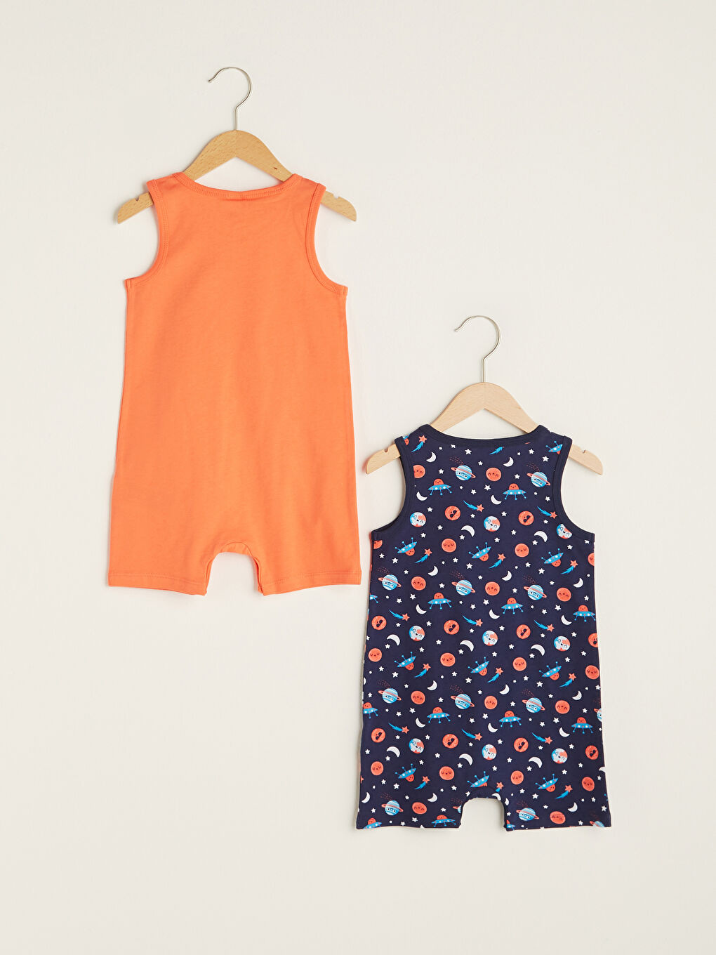 Crew Neck Printed Cotton Baby Boy Jumpsuit 2 Pieces-1