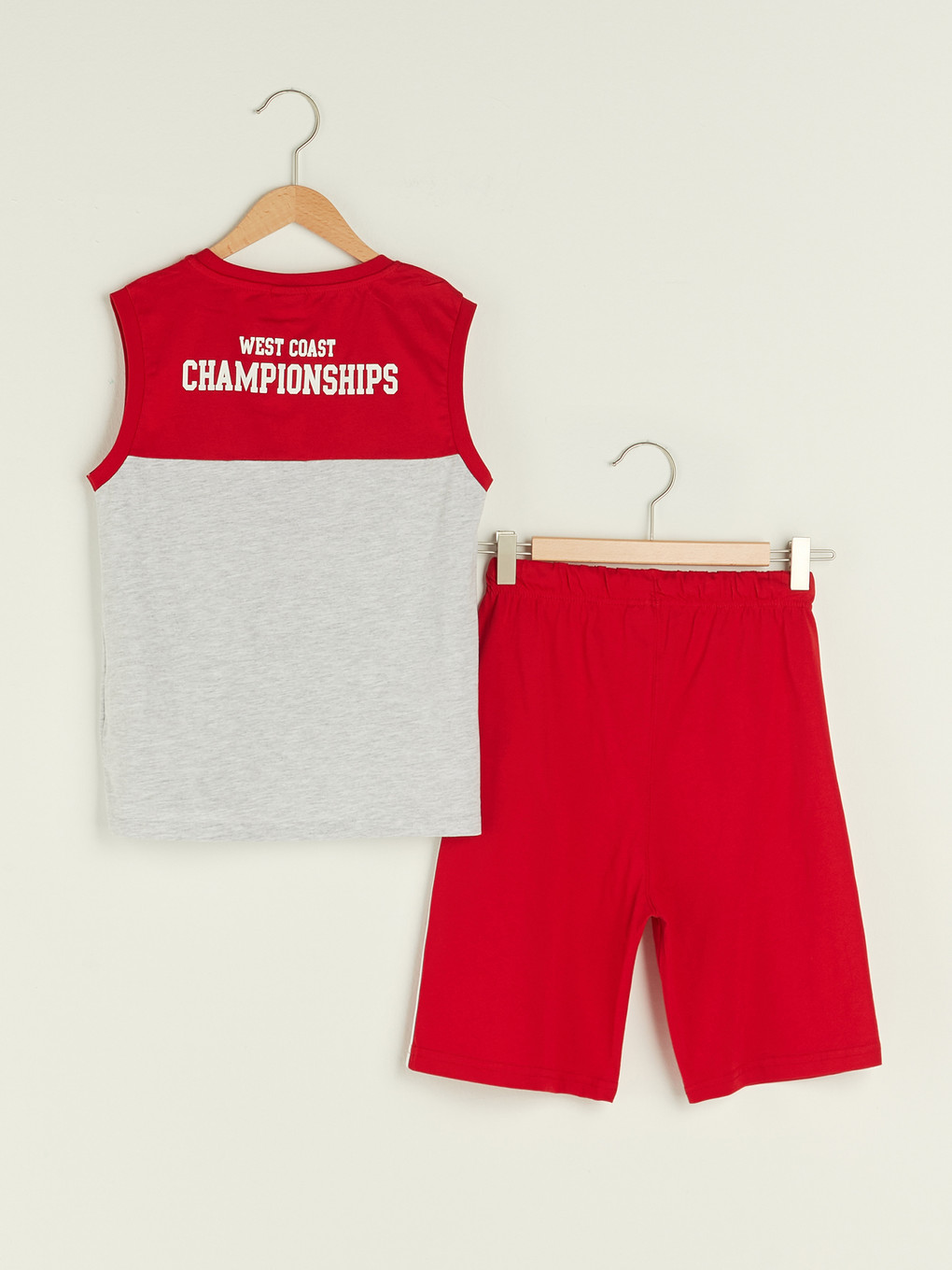 Crew Neck Printed Boys' Athlete And Shorts-1