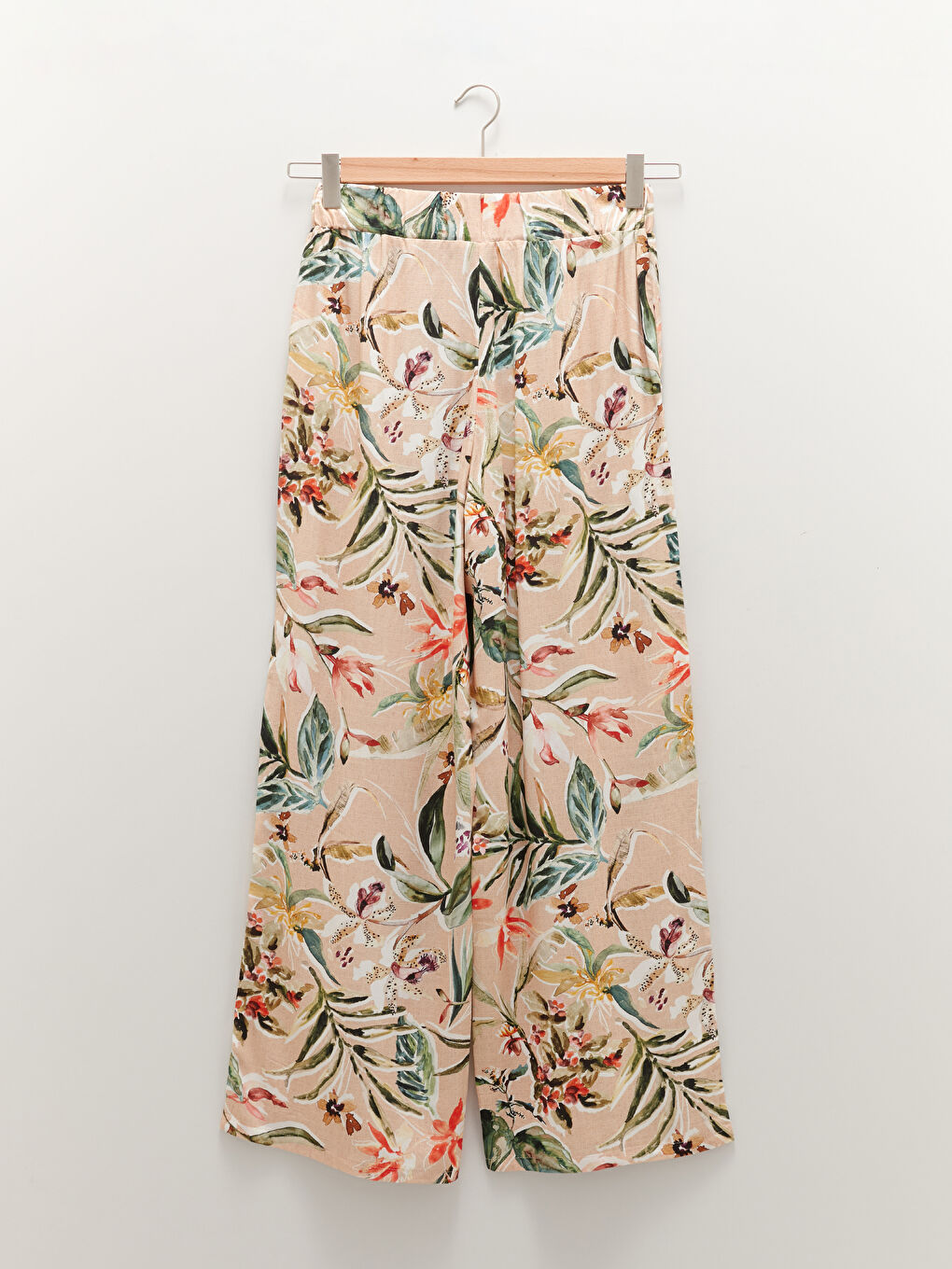 Pantalone od viskoze sa elastičnim strukom i cvetnim dezenom za žene-6