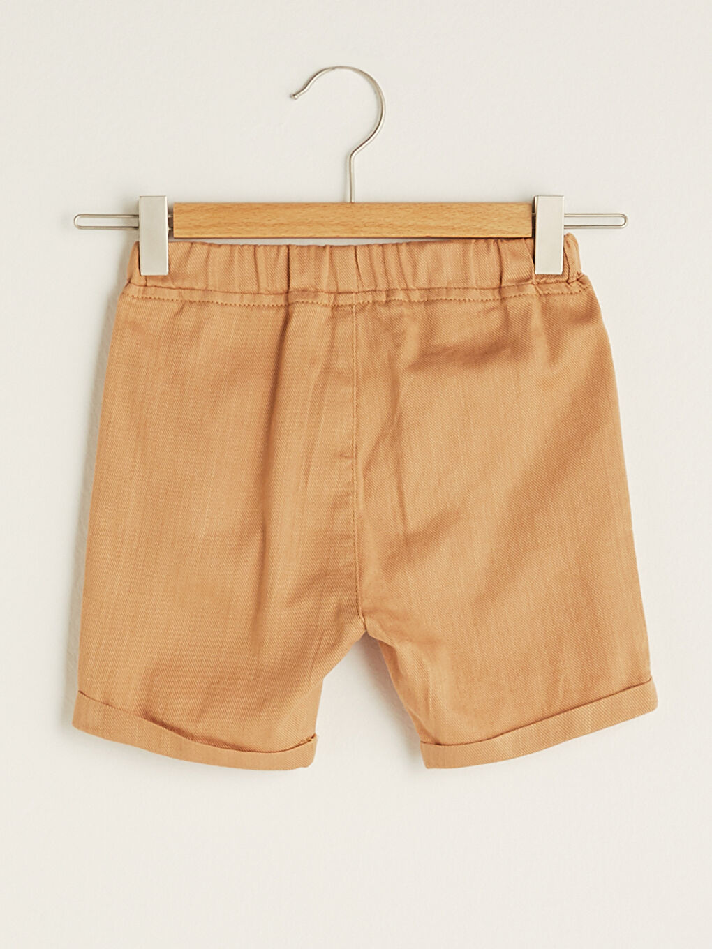 Sarı Beli Lastikli Basic Erkek Bebek Şort-1