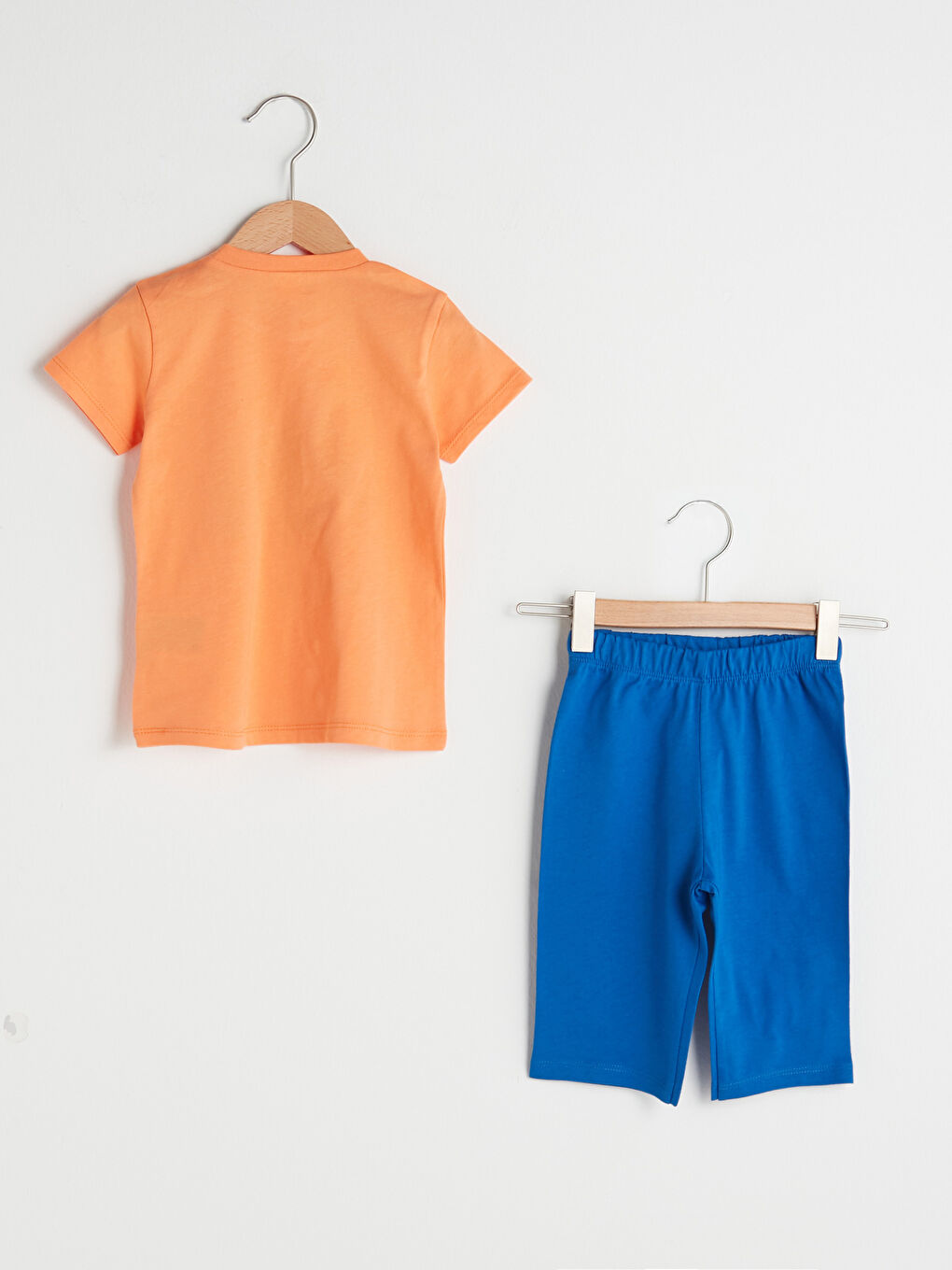 Bisiklet Yaka Kısa Kol Baskılı Pamuklu Erkek Bebek Pijama Takımı-1