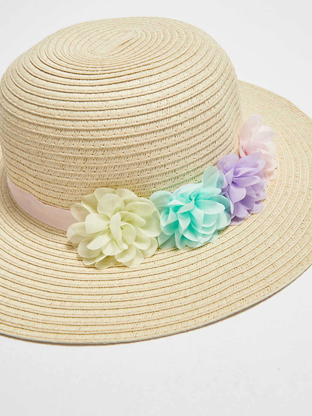 Гүл аппликациясы қыз сабан қалпақ-1