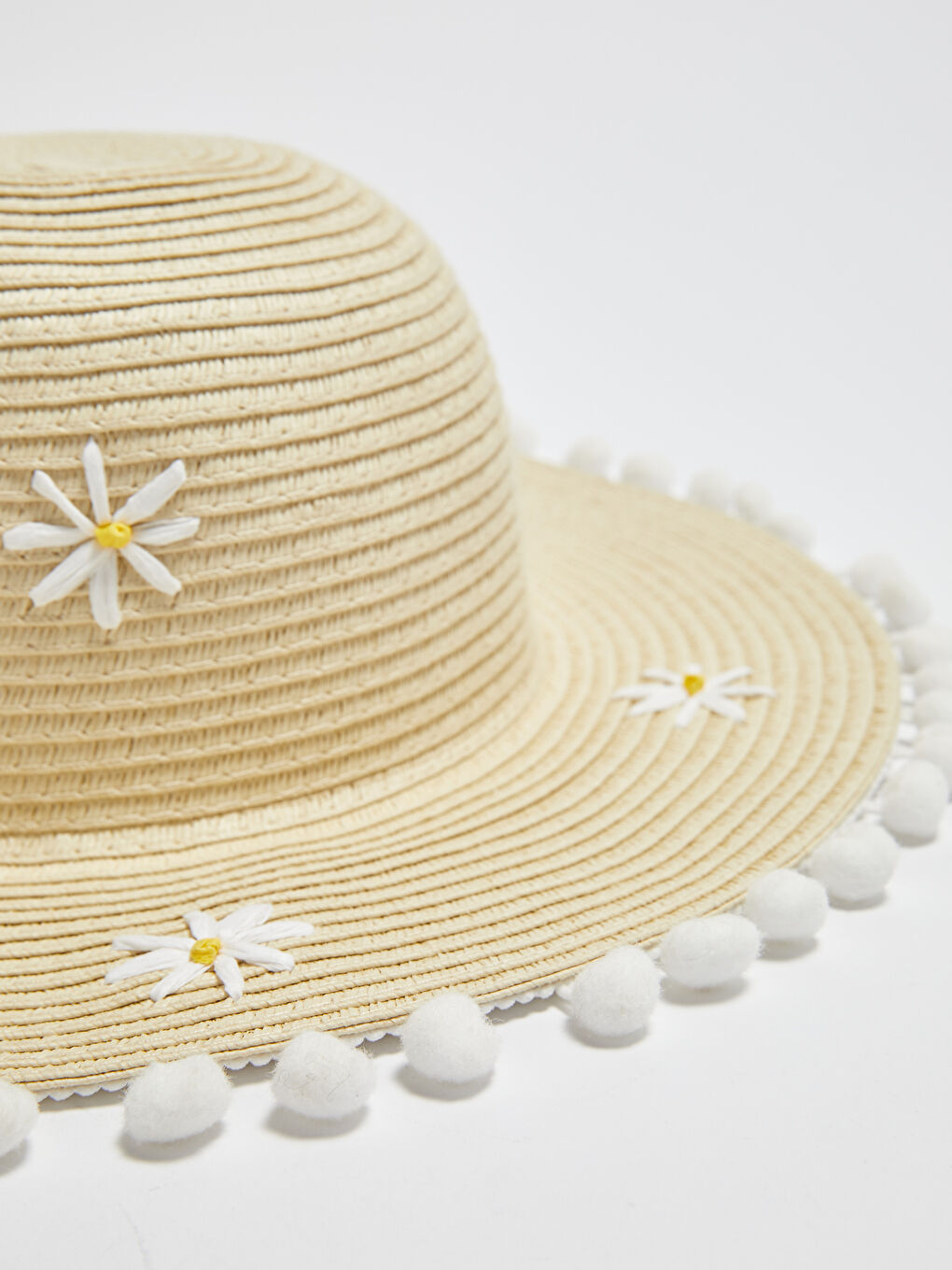 Chapeau Fedora Fille en Paille Imprimé-1