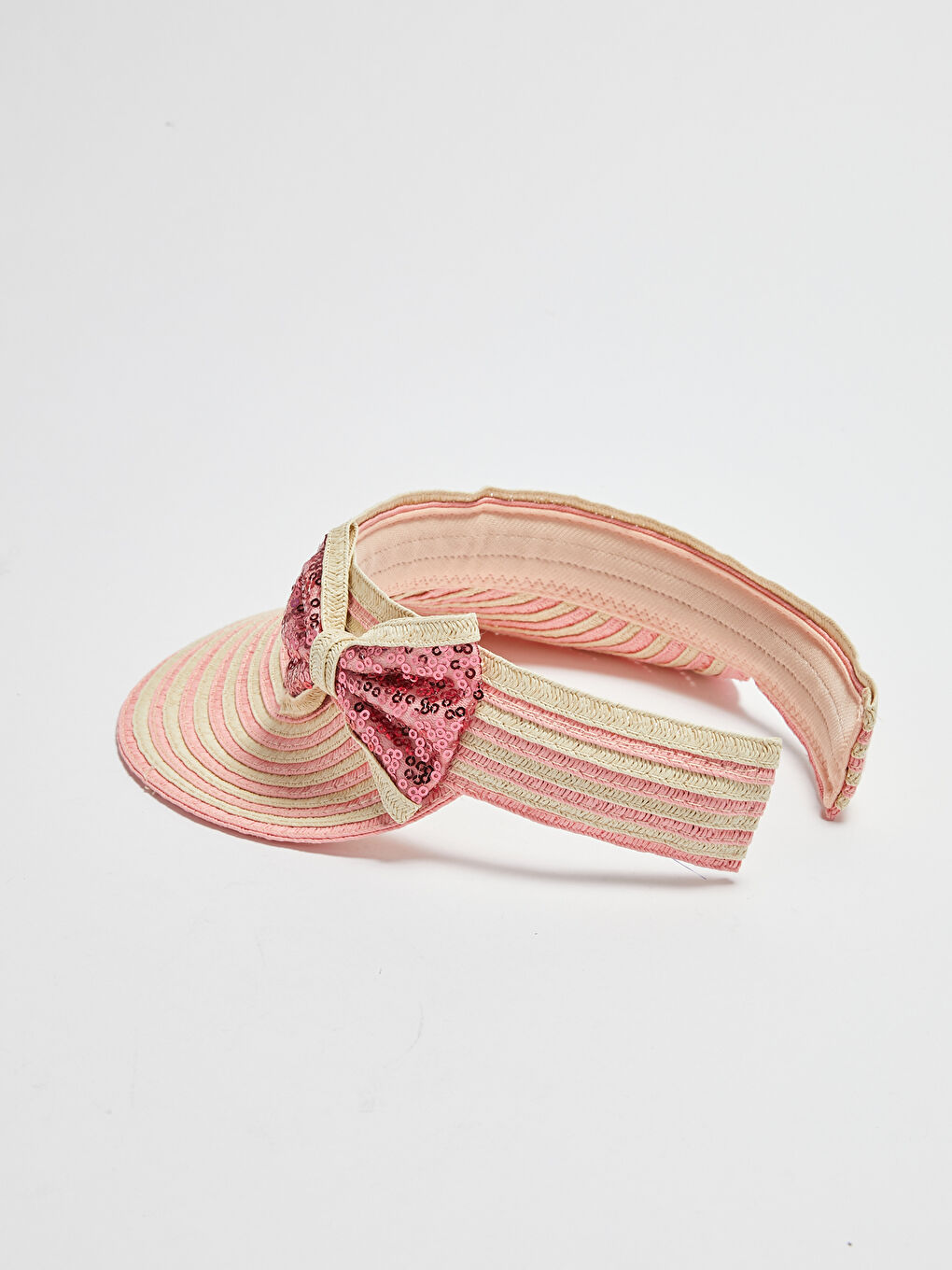 Girl's Straw Visor Hat-1