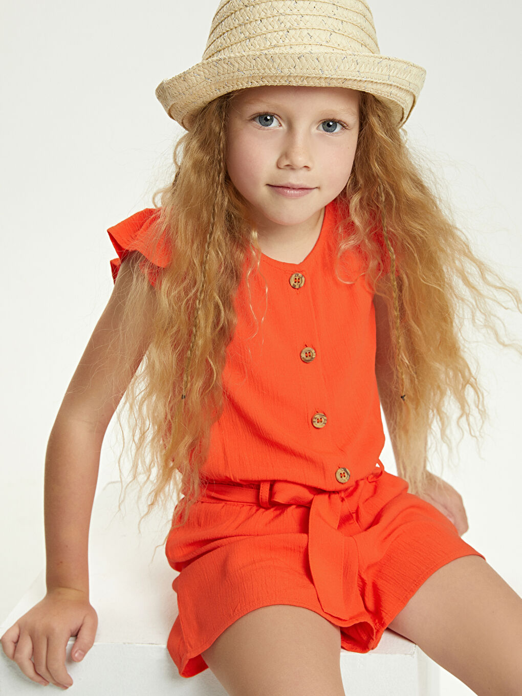 გოგონებისთვის ჩალის ქუდი-1