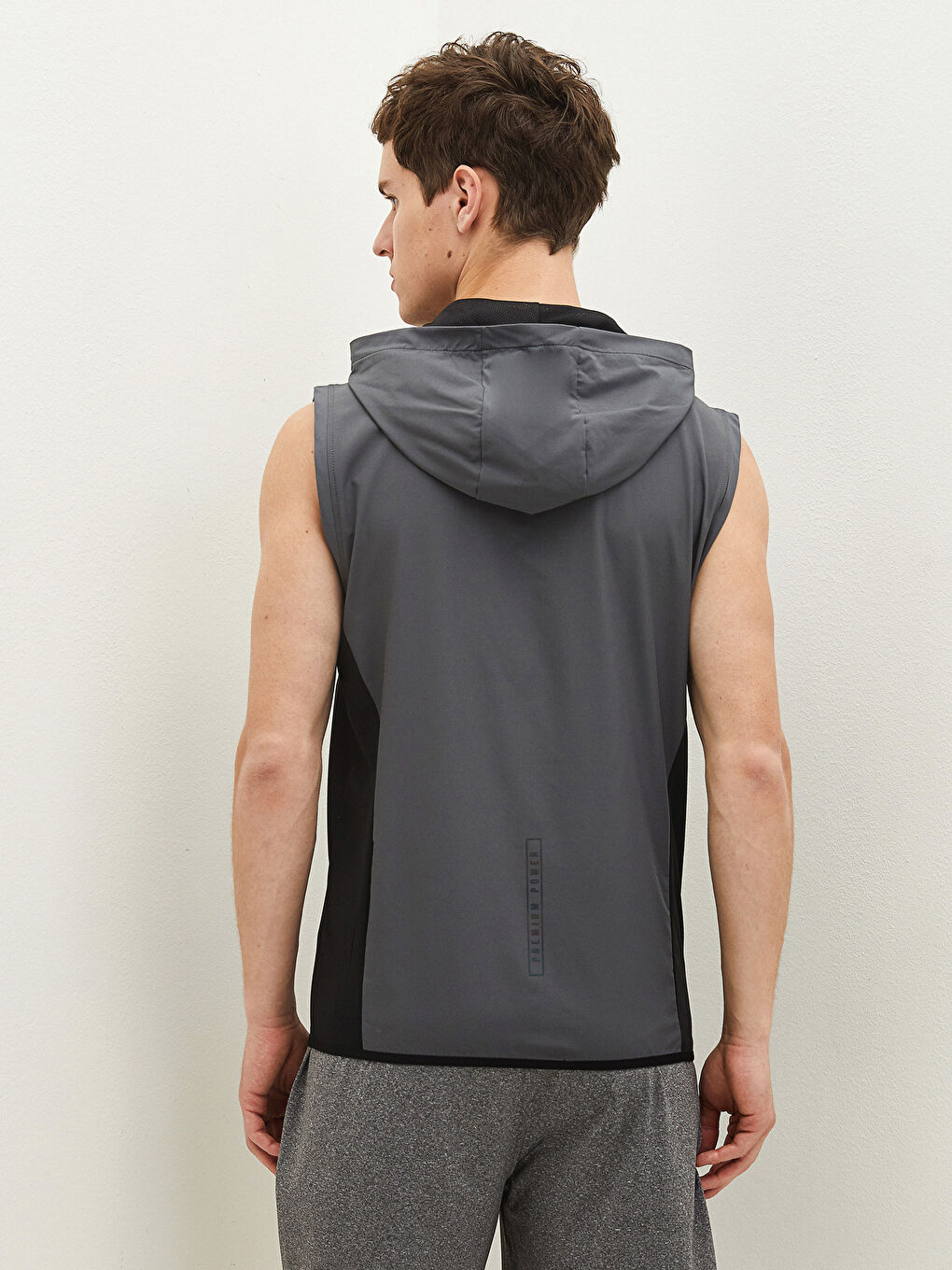 Men's Active Sports Vest with Standard Fit Hood-4