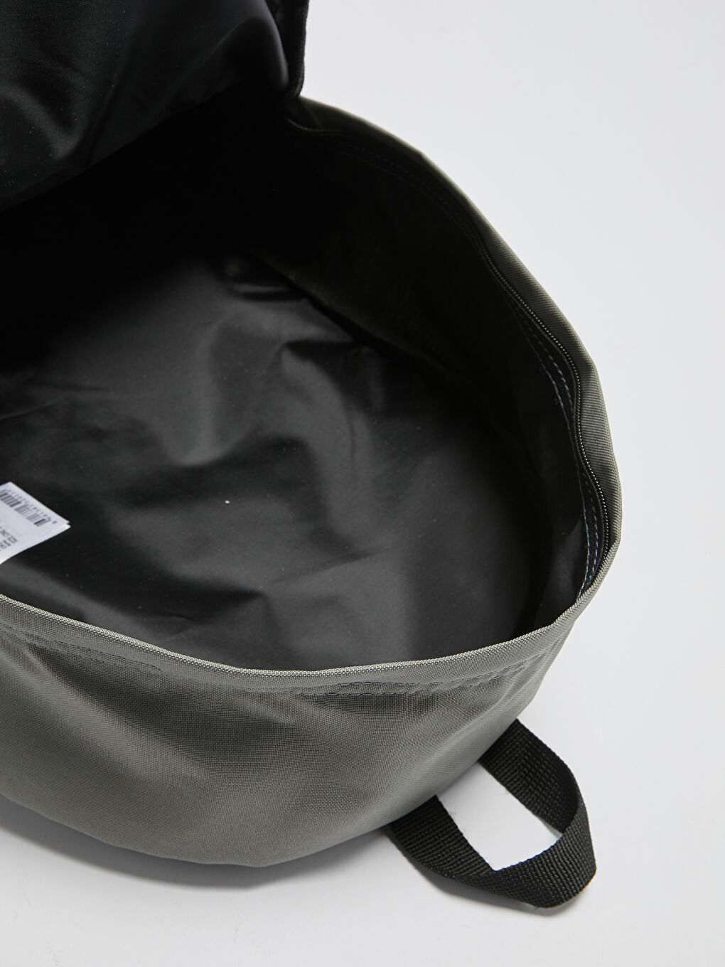 Gri Etiket Detaylı Erkek Sırt Çantası-5