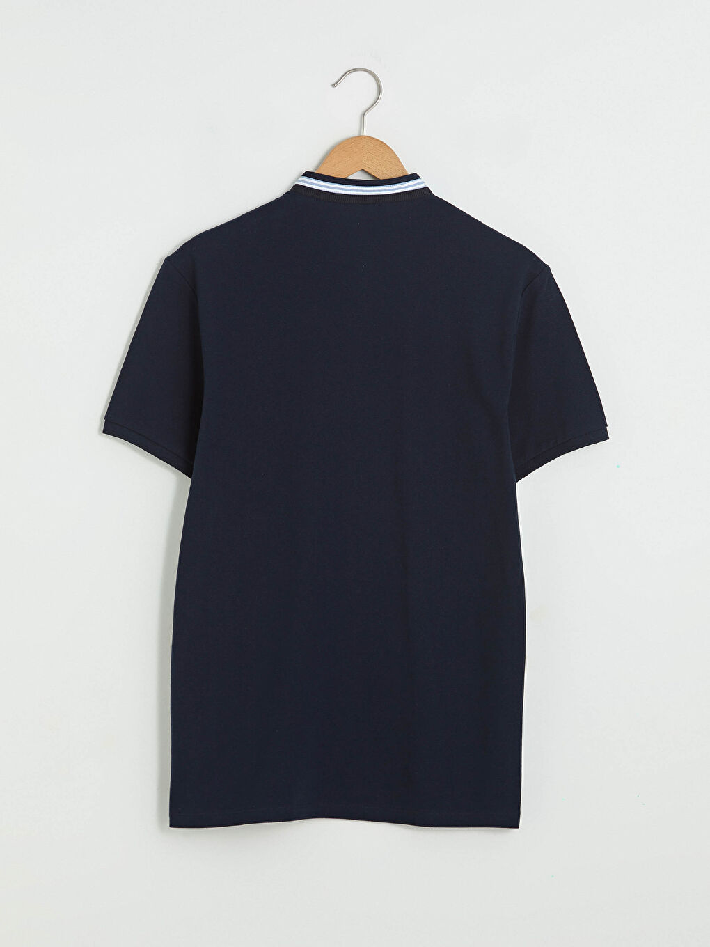 Lacivert Hakim Yaka Pike Erkek Tişört-6