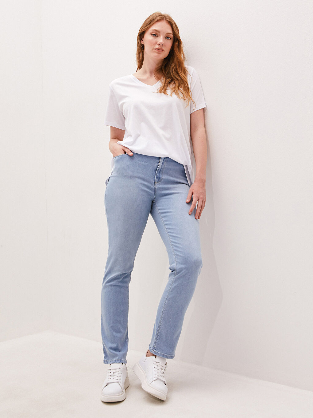 Ženske farmerke visokog struka slim fit