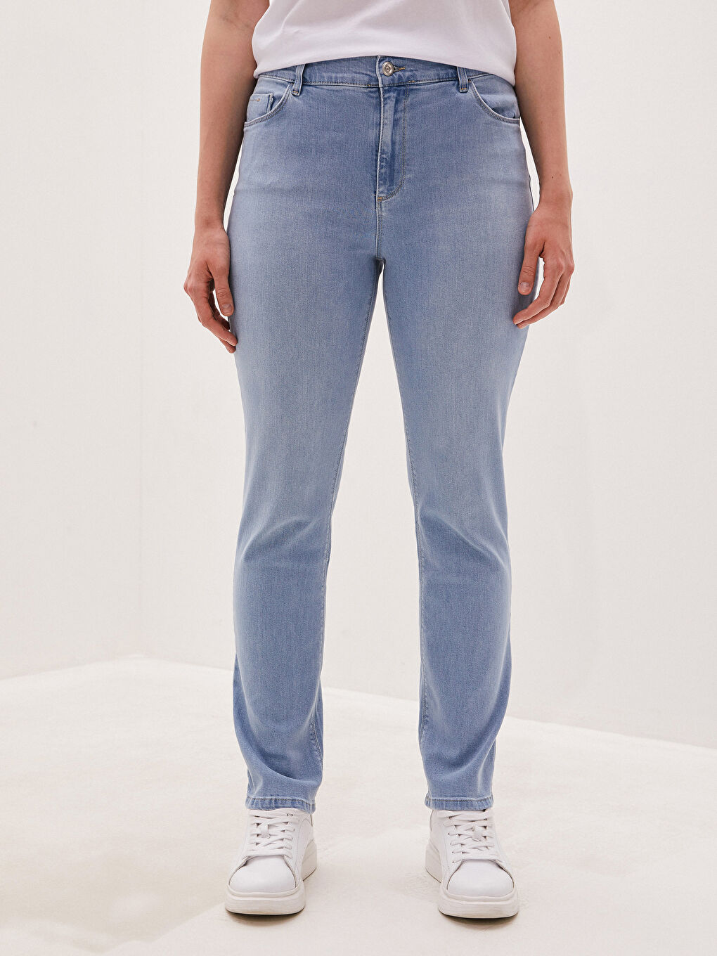 Ženske farmerke visokog struka slim fit-3