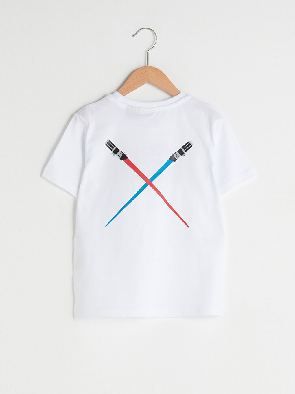 Crew Neck Star Wars Printed Short Sleeve Cotton Boy T-Shirt-1