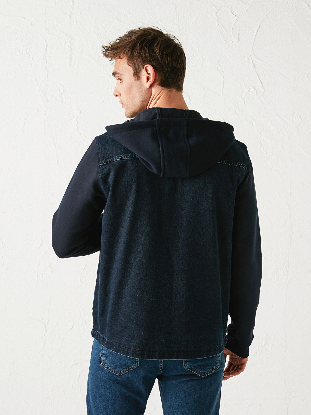 XSIDE Regular Fit Jeansjacke Für Herren Mit Kapuze -S19206Z8-309