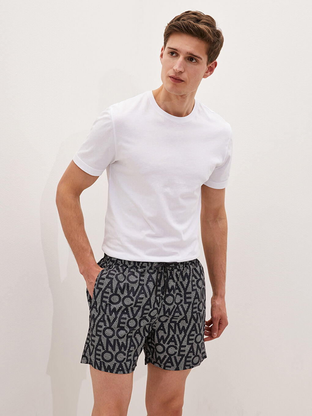 Short de Bain à Motifs pour Hommes-1