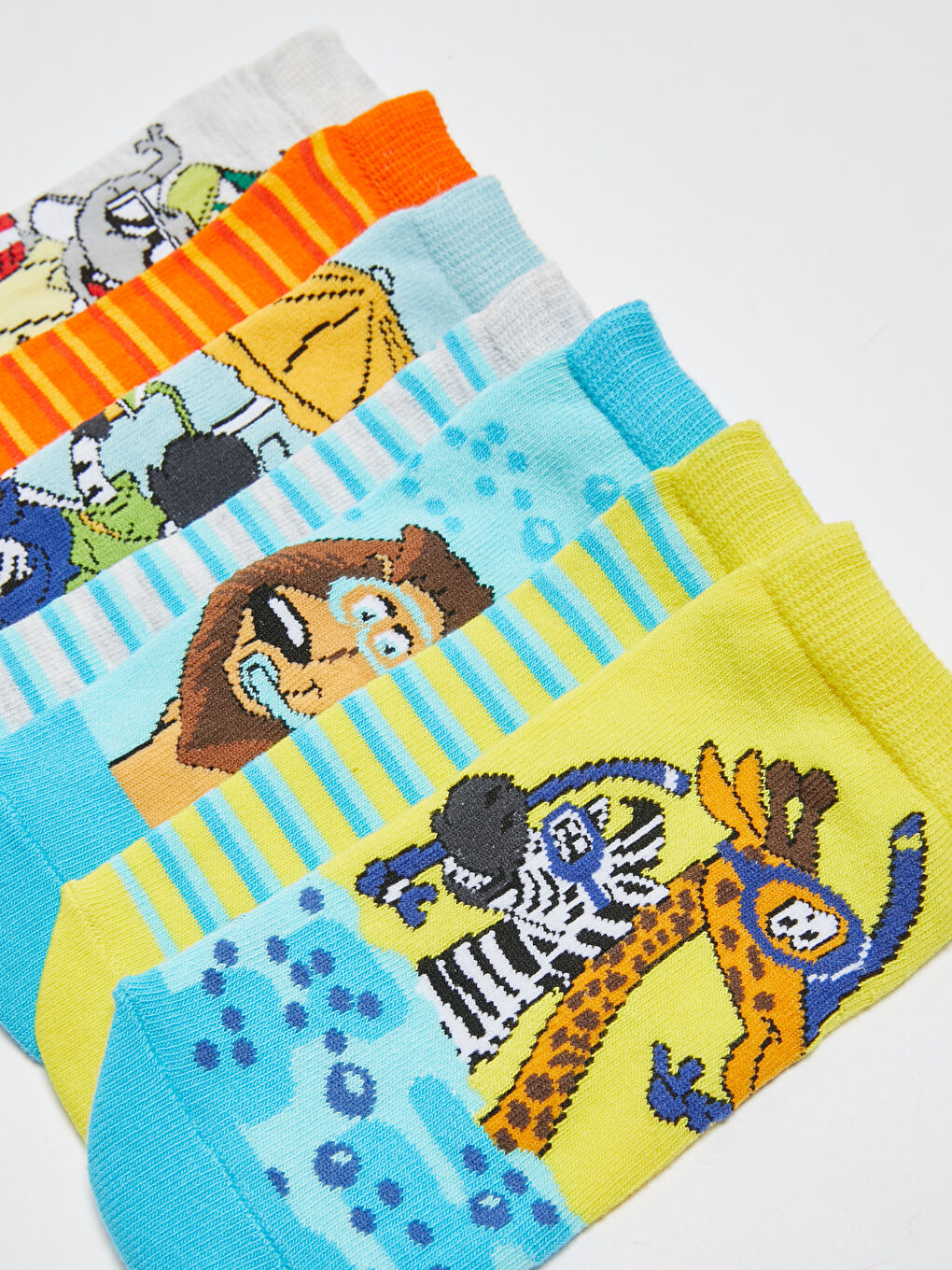 Patterned Boys' Trainer Socks 7 Pack-4