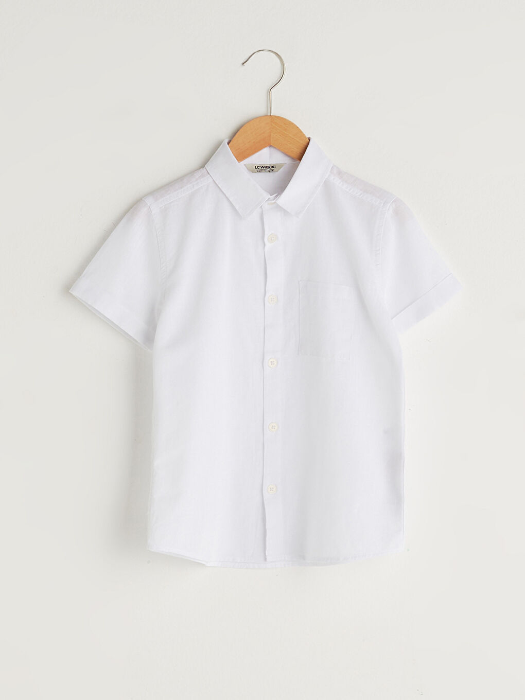 Beyaz Basic Kısa Kollu Poplin Erkek Çocuk Gömlek