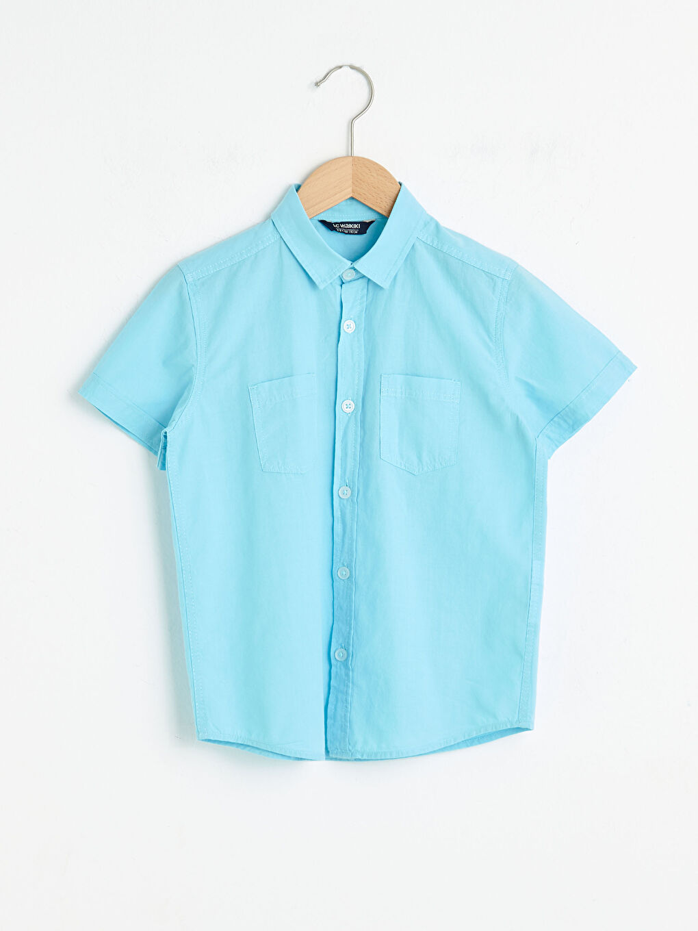 Basic Short Sleeve Boy's Poplin Shirt