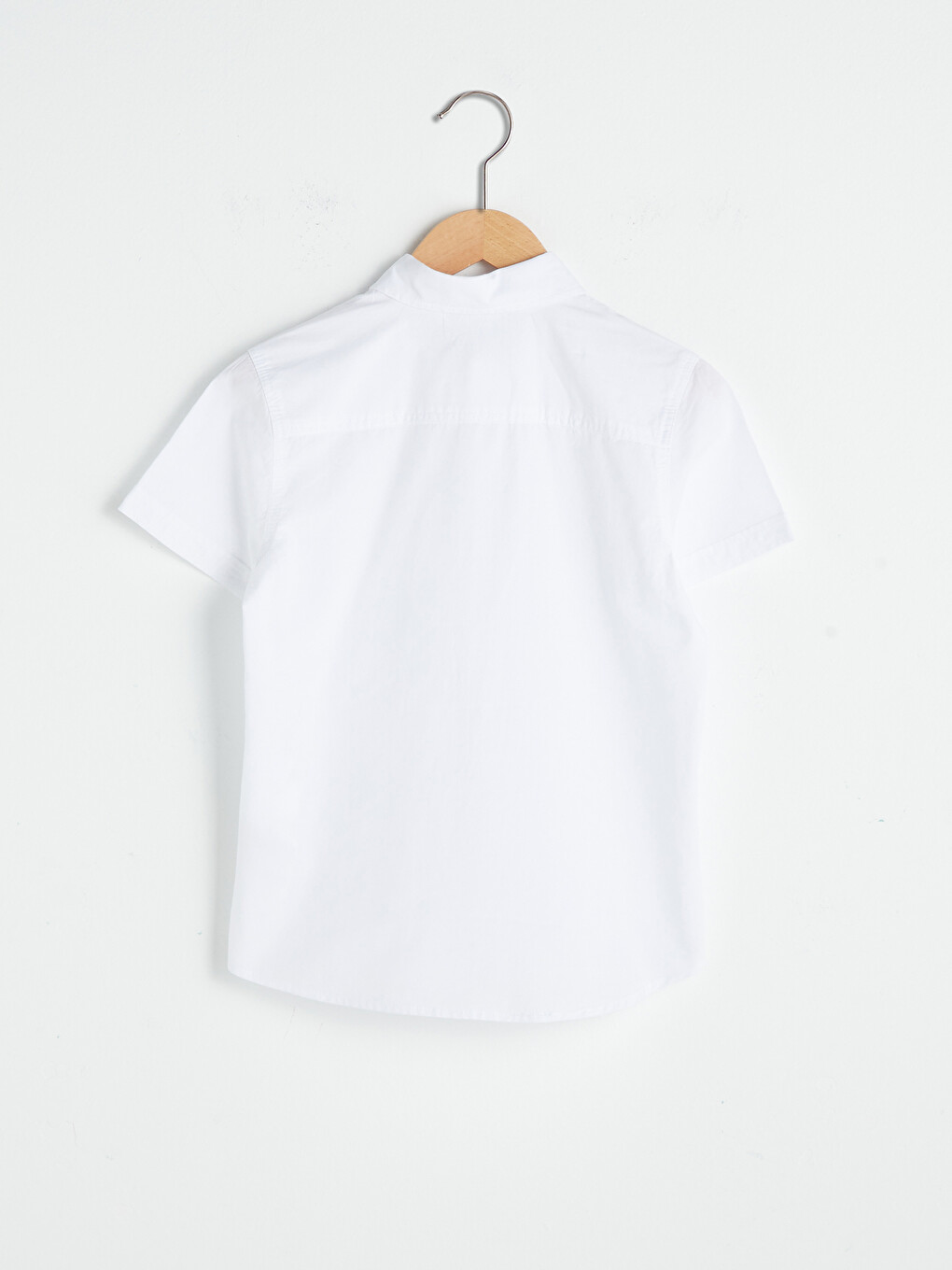 Basic Short Sleeve Boy's Poplin Shirt-1