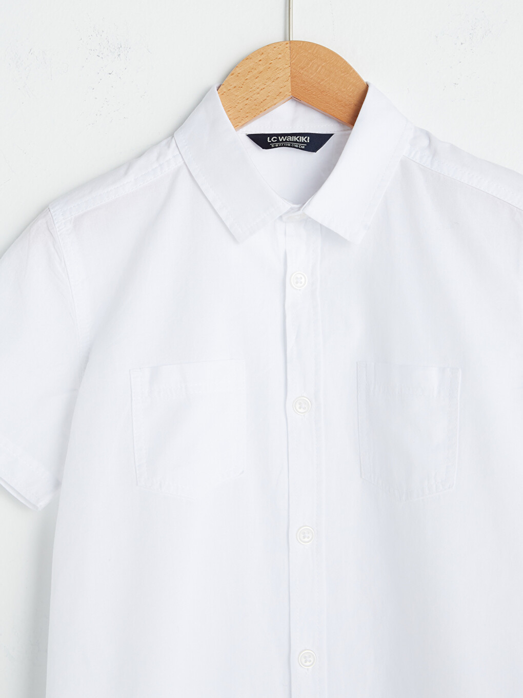 Basic Short Sleeve Boy's Poplin Shirt-2