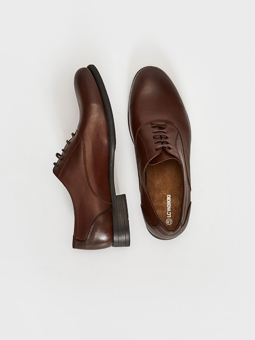 Kahverengi Hakiki Deri Bağcıklı Erkek Klasik Ayakkabı-4