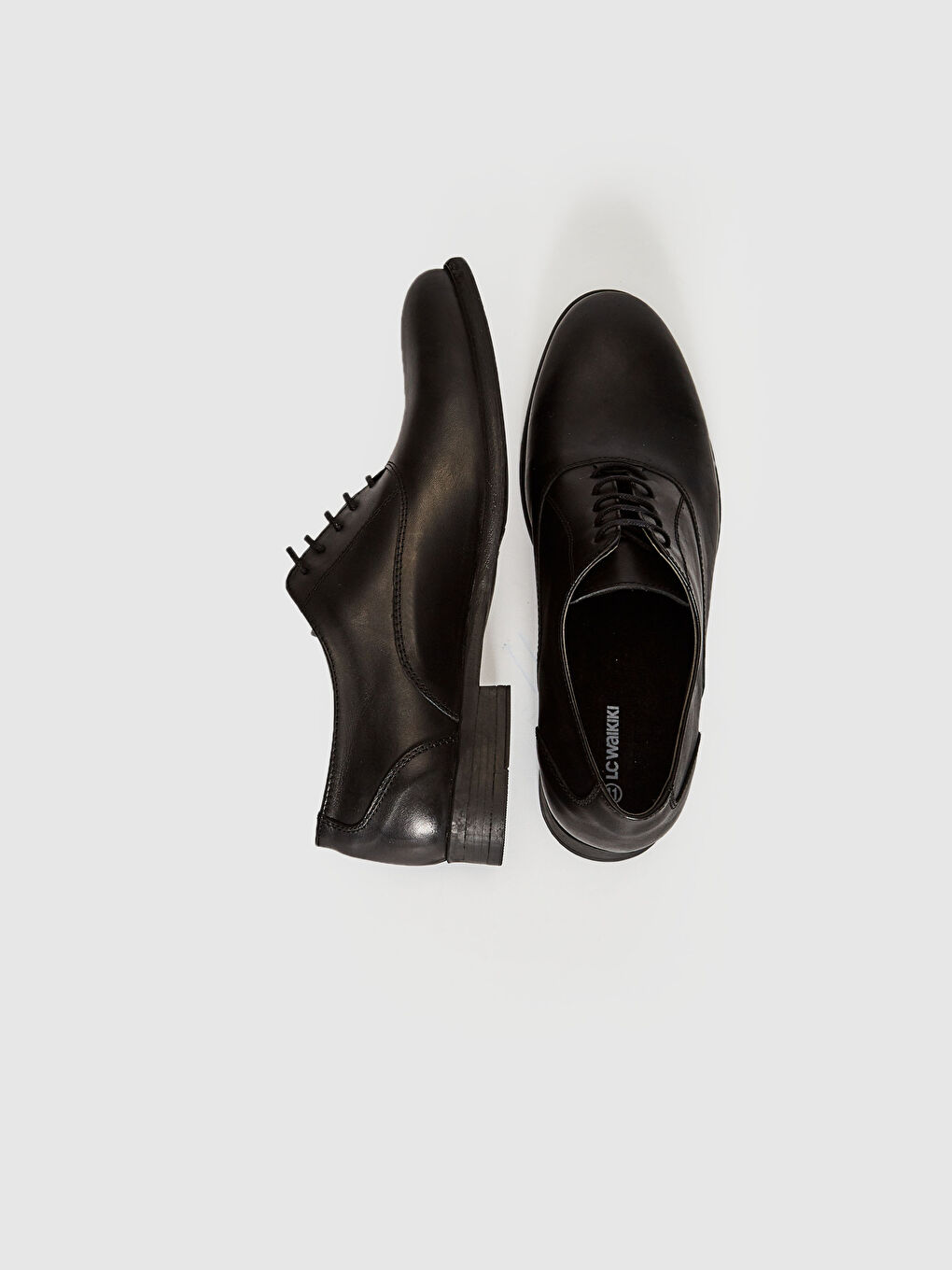 Siyah Hakiki Deri Bağcıklı Erkek Klasik Ayakkabı-2