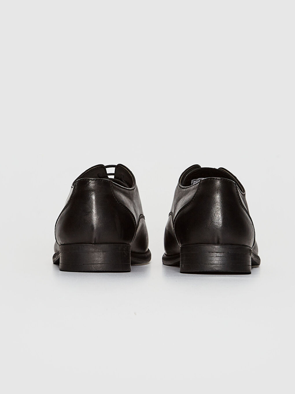 Siyah Hakiki Deri Bağcıklı Erkek Klasik Ayakkabı-4