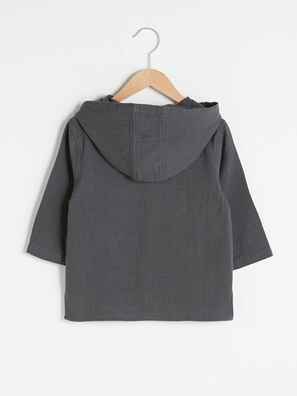 Chemise À Capuche Manches Longues Détails Brodés En Coton Pour Garçon Bébé-1